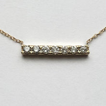 Load image into Gallery viewer, 7 DIAMOND BAR NECKLACE