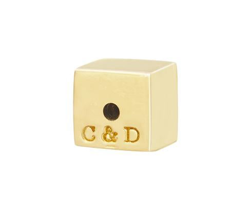 C&D CUBE EARRING BACK - YELLOW GOLD