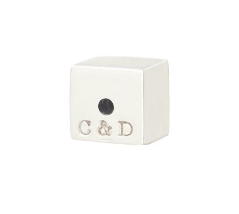 C&D CUBE EARRING BACK - SILVER