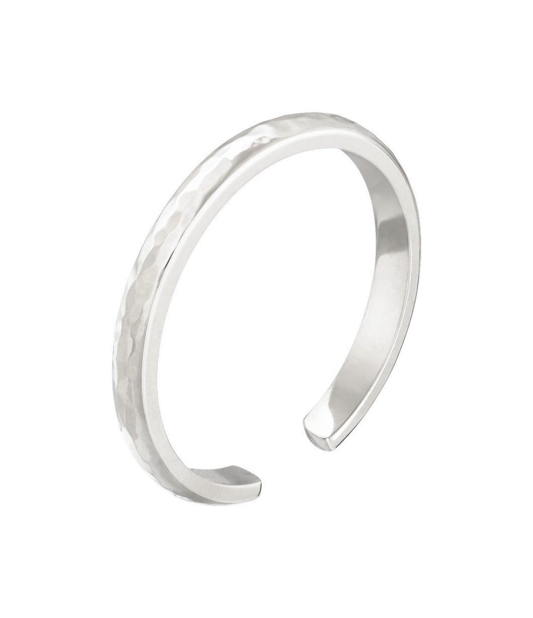 SKINNY CUFF RING - WHITE GOLD