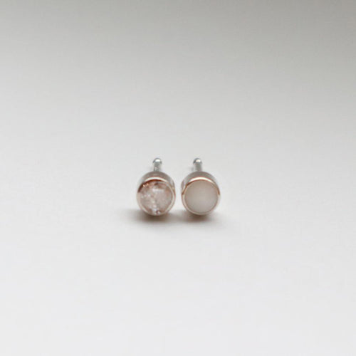 BEZEL EARRINGS - OPAL