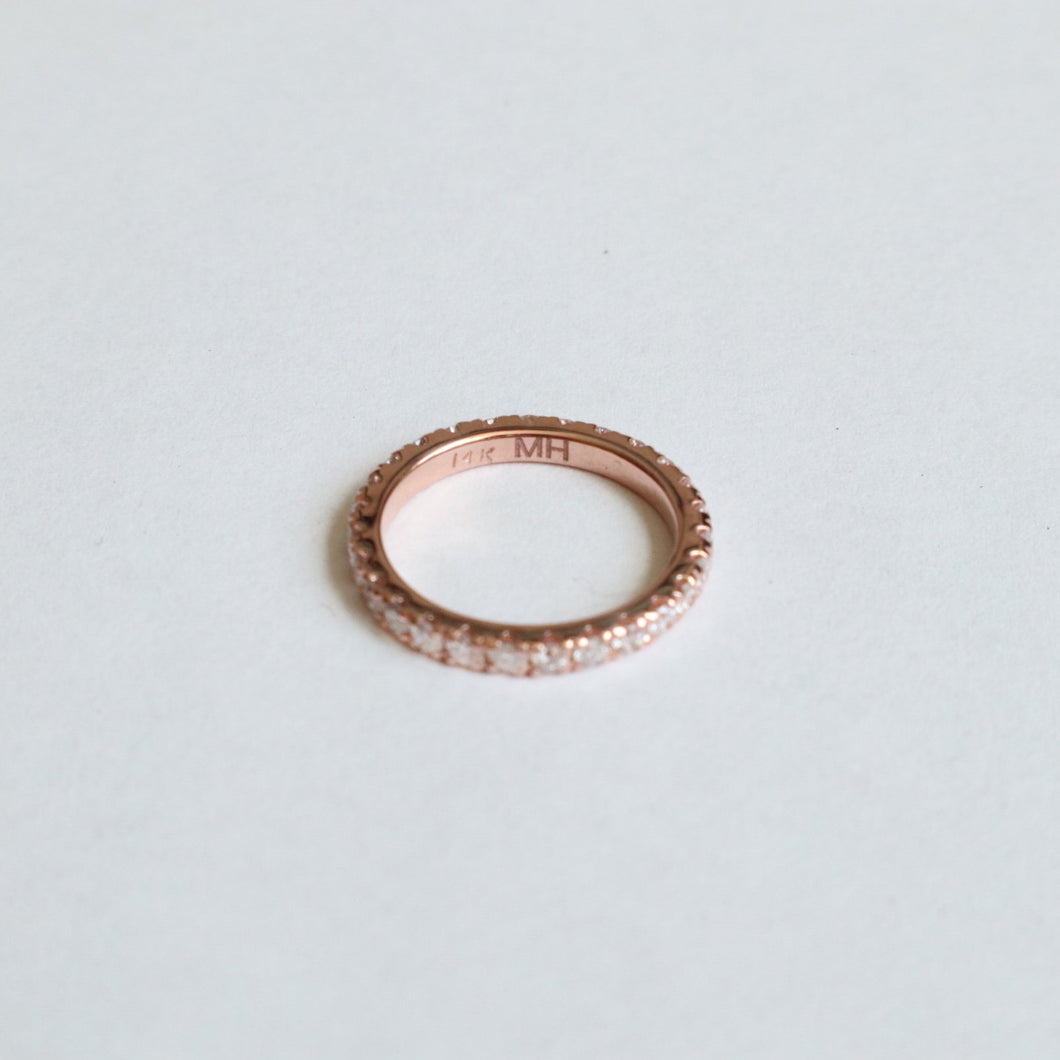 ETERNITY DIAMOND PINKY RING (14K PINK GOLD)