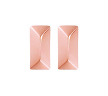 Load image into Gallery viewer, RECTANGLE STUDS - ROSE GOLD