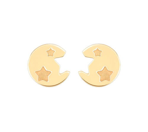 STAR THUMBTACK STUDS - YELLOW GOLD