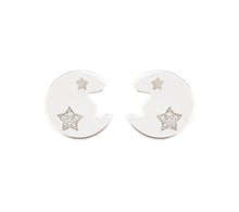 Load image into Gallery viewer, STAR THUMBTACK DIAMOND STUDS - WHITE GOLD