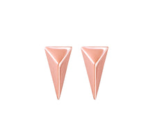 Load image into Gallery viewer, TRIANGLE STUDS - ROSE GOLD