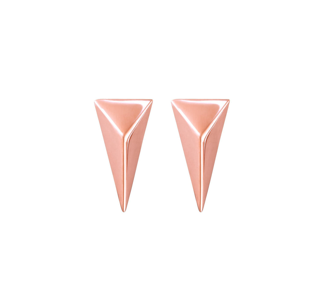 TRIANGLE STUDS - ROSE GOLD