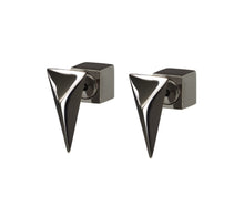 Load image into Gallery viewer, TRIANGLE STUDS - BLACK